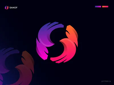 Letter - S / Negative space 3d 3d logo a b c d e f g h i j k l m n abcd brand identity branding colorful creative logo design gradient letter s lettering logo logo design logodesign modern negative space s s logo tech logo