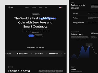 Nex - Cryptocurrency landing Page agency landing page agency web design app bank branding crypto design dribble best shot illustration landing page trading trend ui uidesign uiux uiux design wallet web design website