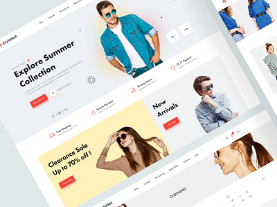Stylenet - eCommerce Website clothing creative design ecommerce fashion fashion ecommerce landing page most recent online store popular trendy ui