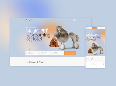MagiC PET Grooming Website branding design graphic design logo mobile design typography ui web design