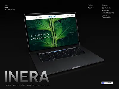 INERA A Custom Webflow Project ( Case Study ) case study concept design graphic design mobile responsive mobile ui responsive ui uiux web web design webflow webflow website website website project