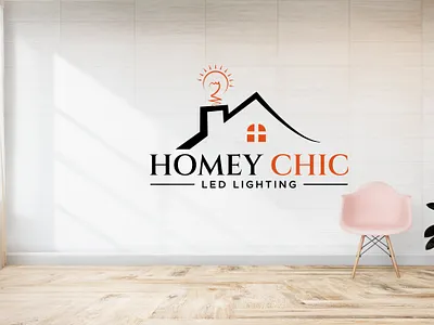Real estate Minimalist Led light logo Template. branding home logo led light logo logo brand logo design mordan logo property logo real estate