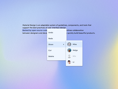 Material You Design System · 📁 Overflow menu app design figma kit material material design material you system ui you