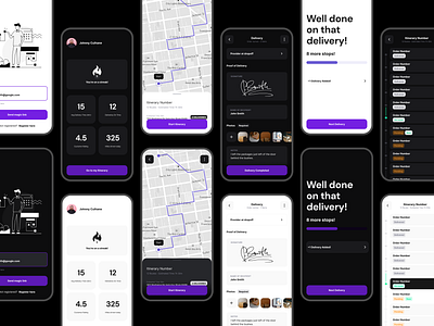 PackageX - Light & Dark Mode UI android app app ui dark mode dashboard delivery design system gps ios light mode map mobile mobile app ui ui design user interface ux