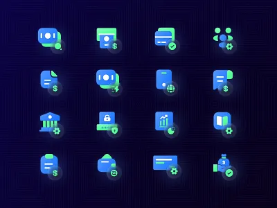 E-Banking Icons app icon banking icons design glassmorphism gradient icon icon pack icon set iconography interface icon payment symbol transactions ui ui icon uiux vector