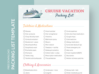 Cruise Vacation Packing List Free Google Docs Template check checklist design docs document google list ms packing print printing template templates todo todolist vacation word