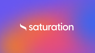 Saturation Logo brand branding design icon illustration logo logos mark saas saturation typography