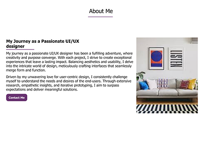 Portfolio About Me page everdayui graphic design portfolio ui