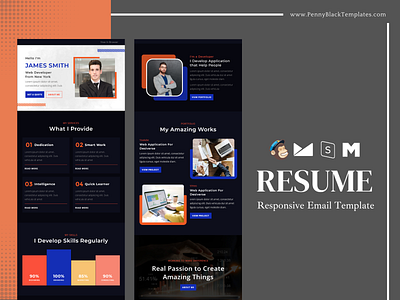 Resume – Responsive Email Template cv email employee job newsletter responsive resume template