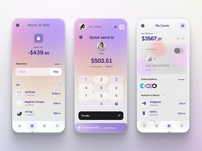 Online Banking App: BuiLD 2.0 Day - 08/90 banking app calculator financial wellness gradient minimal design pastel ui design