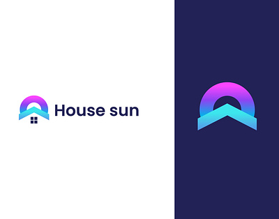 House sun logo branding design graphic design illustration logo typography vector
