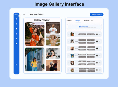 Image Gallery UI design figma ui