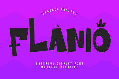 Flanio Cheerful Display Font branding font fonts graphic design