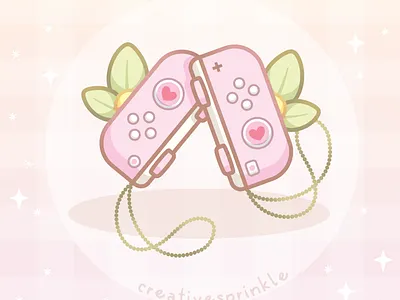 Cute Cozy Pink Wireless Controllers beige controllers straps wireless