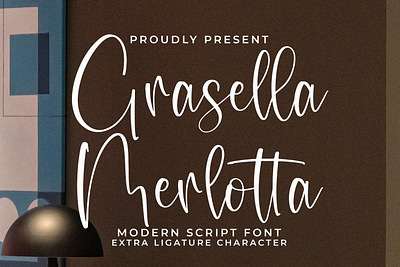 Grasella Merlotta - Modern Script Font abc
