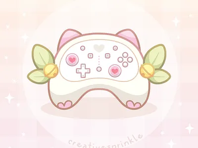 Cute Cozy Cat Ears Wireless Controller beige cat cat ears controller games