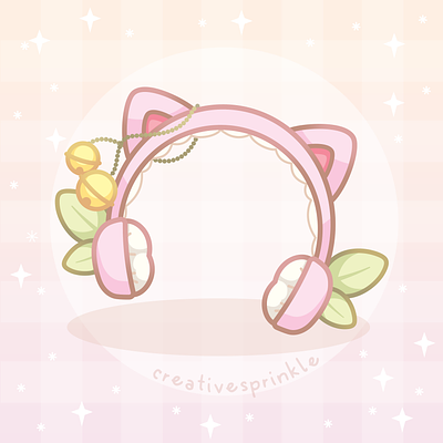 Cute Cozy Cat Ears Wireless Headphones beige cat cat ears earphones headset music neko