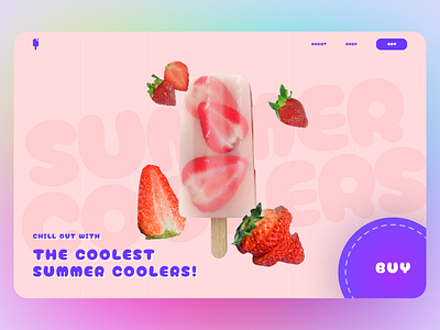 Coolest summer coolers prototype 😍 appdesign branding dailyui design dribbblers gradient graphic graphicdesignui illustration logo minimal pixel portfolio ui uidesign userexperience userinterface vector web