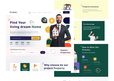 Real Estate Landing Page app graphic design ui ux