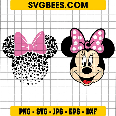 Minnie Mouse SVG Head minnie mouse svg head svgbees