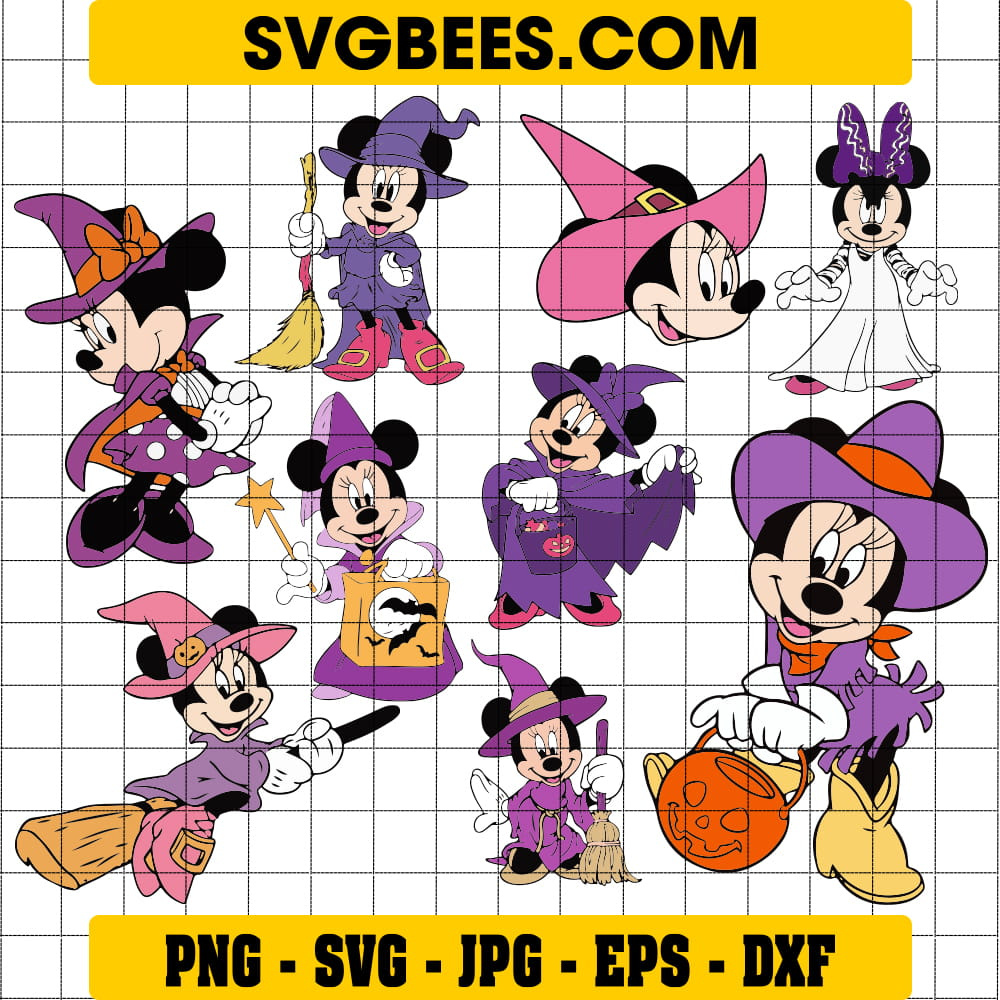 Minnie Mouse Halloween SVG by SVGbees: SVG Files for Cricut - Get