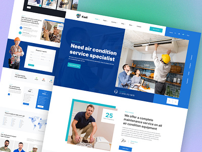 Kadi - Air Conditioning & Heating Services envytheme landing page maintenance ui ux ux design webdesign