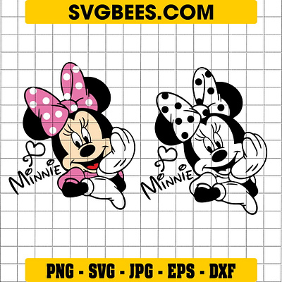 Minnie Mouse Head Chanel SVG  Chanel With Minnie Ear And Bow PNG