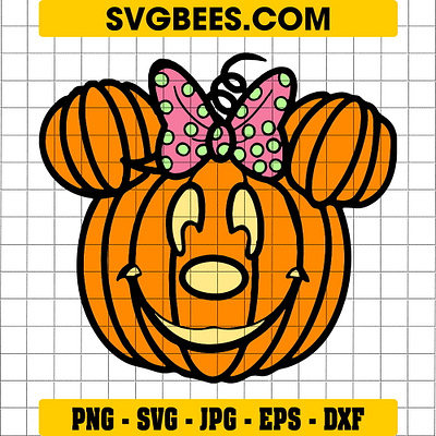 Minnie Mouse Pumpkin SVG minnie mouse pumpkin svg svgbees