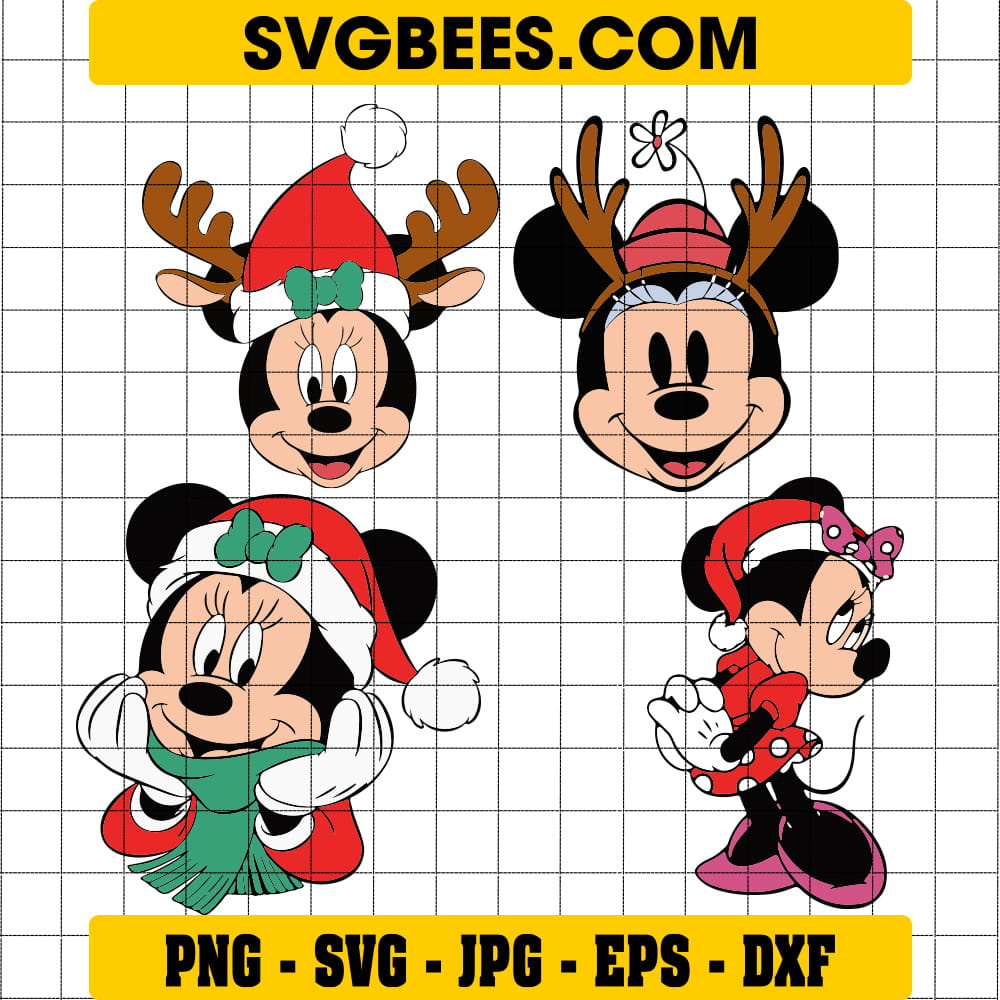 Christmas Minnie Mouse SVG by SVGbees: SVG Files for Cricut - Get ...