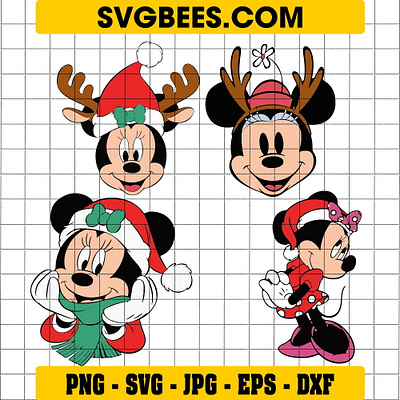 Christmas Minnie Mouse SVG christmas minnie mouse svg svgbees