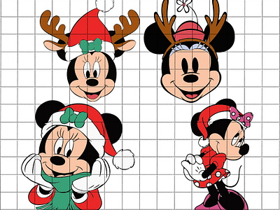 Christmas Minnie Mouse SVG christmas minnie mouse svg svgbees