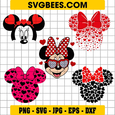 Minnie Mouse Valentine SVG minnie mouse valentine svg svgbees