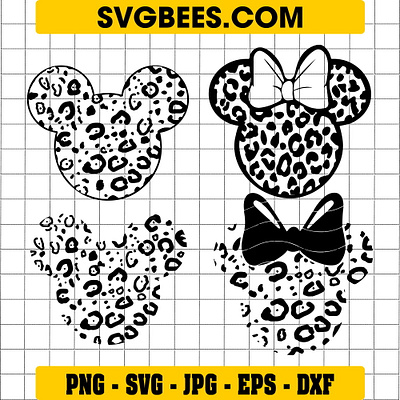 Cheetah Minnie Mouse SVG cheetah minnie mouse svg svgbees