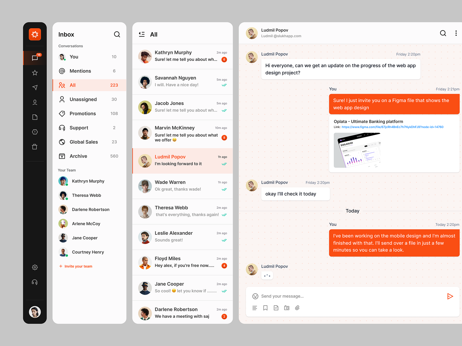 Dashboard Messaging by Orix Creative on Dribbble