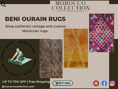 Discover Unique Vintage Beni Ourain Rug | Morocco Collection berber rug custom rug hallway runner rug handmade rugs handwoven rug large rugs moroccan decor