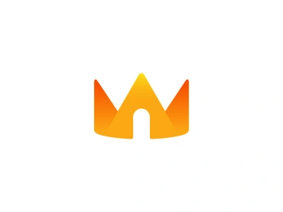 KingDome Logo Design (Unused for Sale) brand identity branding camping castle crown door enter entrance for sale unused buy history home king kingdom logo mark symbol icon mihai dolganiuc design negative space palace royal tent tower