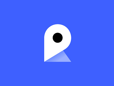 R & Map Pin Mark branding fold letter location logo map mark navigation paper pin point r