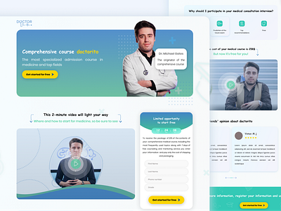 Medical Landing Page graphic design ui