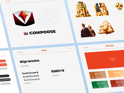 COMPOOSE - Style Guide of american AI email assistant ai american bright business chatgpt colorful contemporary corporate email light logo modern orange precisionism saas style guide visual visual design visual identity web