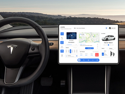 Car Dashboard UI car ui dashboard dashboard ui design tesla ui