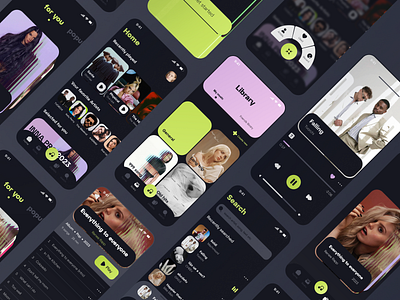 MediaTeca - music app app design app ui artists branding design get started graphic design home page library media music music app music player search song song ui ux webdesign website