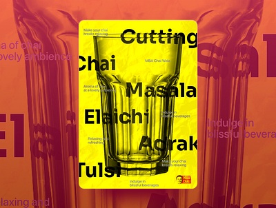 Poster Design - Chai branding design figma glass morph graphic design illustration motion motion graphics poster tea