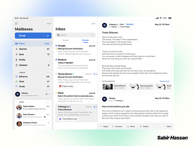 Mailbox Concept Application app design ui ux