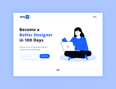 Redesign Daily UI Landing Page - Daily UI #100 100 dailyui design figma landing page redesign ui web design