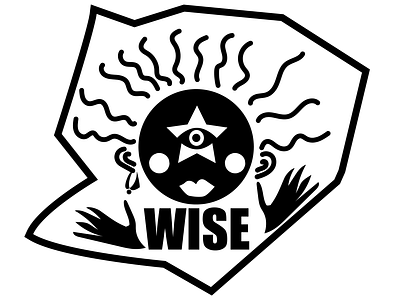 WISE art concept cover design esoteric illustration logo magic mystery poster print redbubble sticker wisdom wise