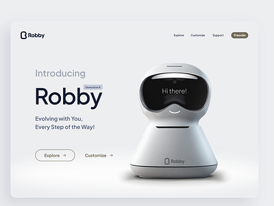 Robby - Evolving with You, Every Step of the Way! app design branding graphic design logo ui design web design