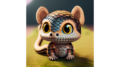 character design,create a tiny yorkie snake with ai looking cute ai branding character design design facebook cover graphic design illustration logo