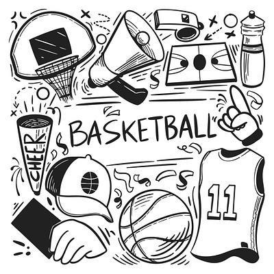 Free Basketball Doodle Art by Unblast on Dribbble