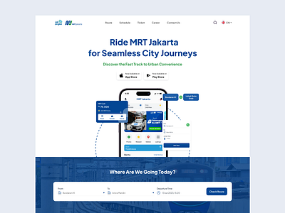 MRT Jakarta Landing Page & Mobile Design design figma indonesia landing landing page mobile mrt product design train transportation ui uiux ux website