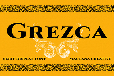 Grezca Serif Display Font animation branding design font fonts graphic design illustration logo nostalgic